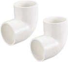 PVC Pipe Fitting 90 Degree Elbow Schedule 40 White 50mm Socket 2pcs