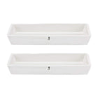 Porcelain Crucible 81ml Rectangular Boat Sample Holder 120x63x18mm for Melting Refining 2pcs