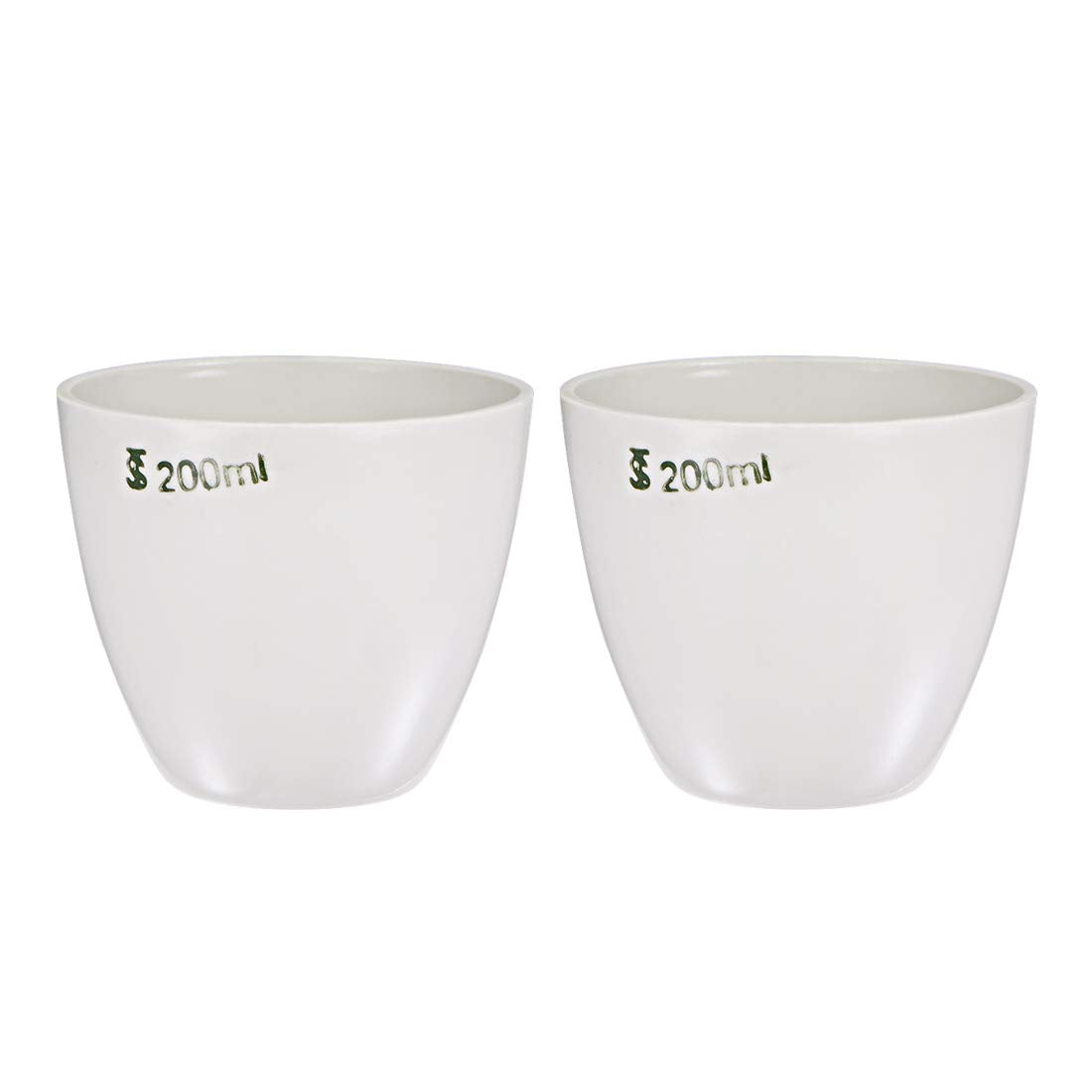 Porcelain Crucible Cup 200ml for Foundry Melting Casting Refining 2pcs