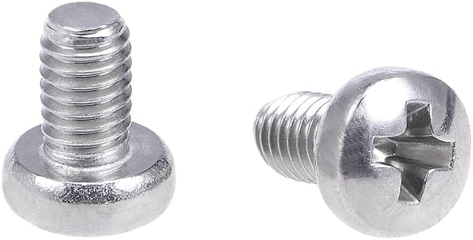 M3x5mm Machine Screws Pan Phillips Cross Head Screw 304 Stainless Steel Fasteners Bolts 60Pcs