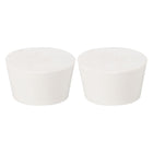 2Pcs Solid Rubber Stoppers, White 13# Tapered Lab Plugs Lab Seal Tube Stopper Plug for Industry and Laboratories, 68x55x38mm