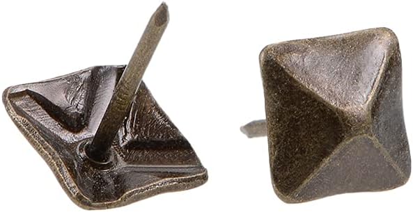 Upholstery Nails Tacks 12mm Square Head Antique Furniture Nails Pins Bronze Tone 10 Pcs