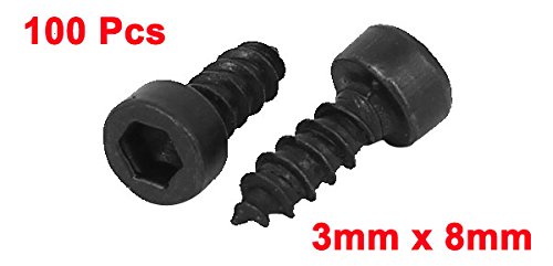 2.6mm x 12mm 튜브 카본 스틸 헥사헤드 자동 뚜루터 스크루 100개