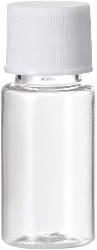 Plastic Lab Chemical Reagent Bottle, 10ml/0.34oz Wide Mouth Sample Sealing Liquid Storage Container, Transparent 50pcs