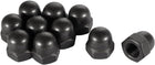 Hex Cap Nuts - 10Pcs M10 Dome Nuts Carbon Steel Hexagon Decorative Cap Nut for Screws Bolts Black