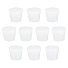 10 Pcs White Silicone Solid Rubber Stoppers, Tapered Plugs Lab Seal Tube Stopper Plugs for Drainpipe Sinks Industry and Laboratories, 25mm to 33mm Dia