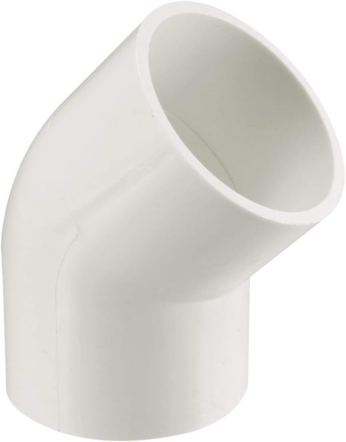 50mm Slip 45 Degree PVC Pipe Fitting Elbow Coupling Connector 2 Pcs