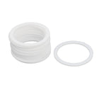 PTFE Flat Washers 55mm OD 45mm ID 2mm Thickness Sealing Gasket for Faucet Pipe Water Hose, White, Pack of 15