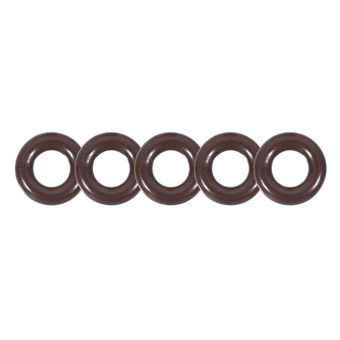 Fluorine Rubber O-Rings 7.6mm OD 4mm ID 1.8mm Width, Metric FKM Sealing Gasket, Pack of 5