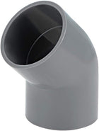 PVC Pipe Fitting 45 Degree Elbow Gray 50mm Socket 3pcs