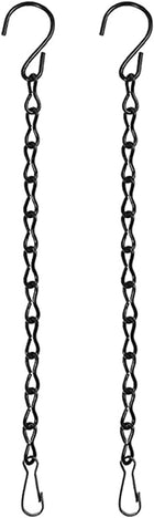 BlingKingdom 2pcs 9.5 Inch Black Hanging Chains for Bird Feeders, Planters, Lanterns, Lanterns, Suet Baskets, Wind Chimes, Chains Signs and Ornaments