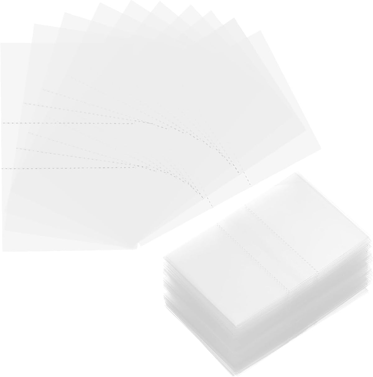 400Pcs Clear Perforated Shrink Band, 45x30mm PET Heat Shrink Wrap Bands for Bottles Fits Cap Diameter 22-27mm, Jars Seal for Dropper Test Tube Bottles