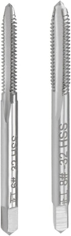 Machine Tap 6-32 8-32 UNC Thread 2B Class 3 Flutes High Speed Steel 10pcs