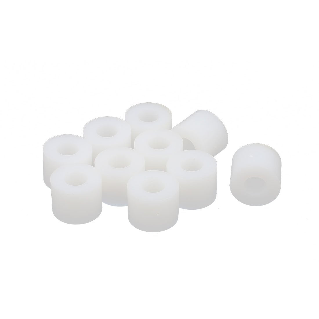 Plastic Round Non-Threaded Column Standoff Support Spacer Washer 12x9mm 10pcs White