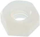 Nylon Hex Nut, M4x0.7mm Metric Coarse Thread Hexagon Nuts, 30 Pcs (White)