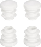 9/16"(14mm) Round Plastic Plug, 4 Pcs White Pipe Tubing End Cap Plastic Plug Cap Insert Glide Insert for Metal Tubing Fence Table Chairs Furniture