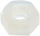 Nylon Hex Nut, M3x0.5mm Metric Coarse Thread Hexagon Nuts, 100 Pcs (White)
