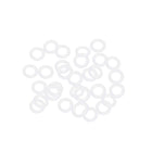 Silicone O-Rings, 12mm OD 7.2mm ID 2.4mm Width VMQ Seal Gasket for Compressor Valves Pipe Repair, White, Pack of 30