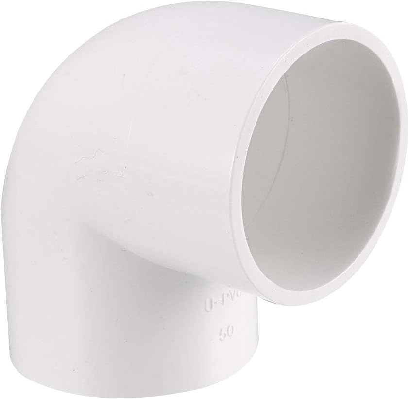 50mm Slip 90 Degree PVC Pipe Fitting Elbow Coupling Connector 5 Pcs