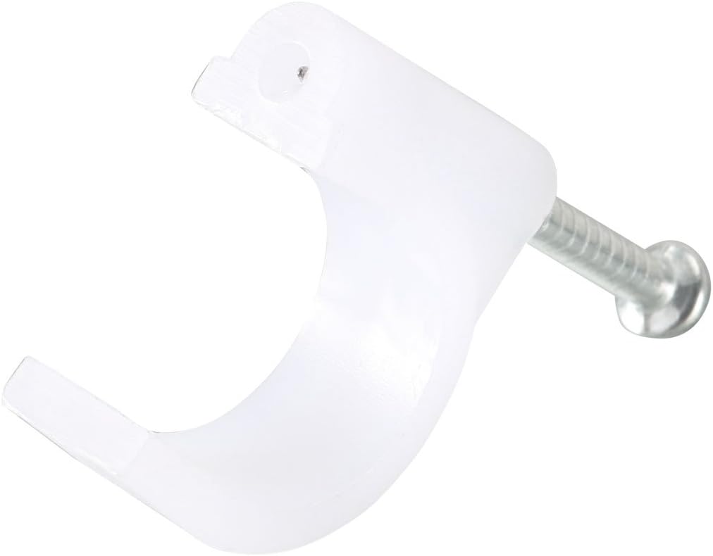 사이클 케이블 클립 나일론 타입 코아크시얼 탭 와이어 클립 9mm 화이트 40개