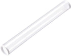 Rigid Round Clear Tubing 26mmx28mmx300mm Plastic Storage Transparent Tube with White Lids