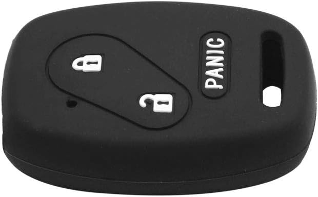 2Pcs Copertura Protettiva Shell in Silicone Nero a 3 Pulsanti per Chiave Remota Honda