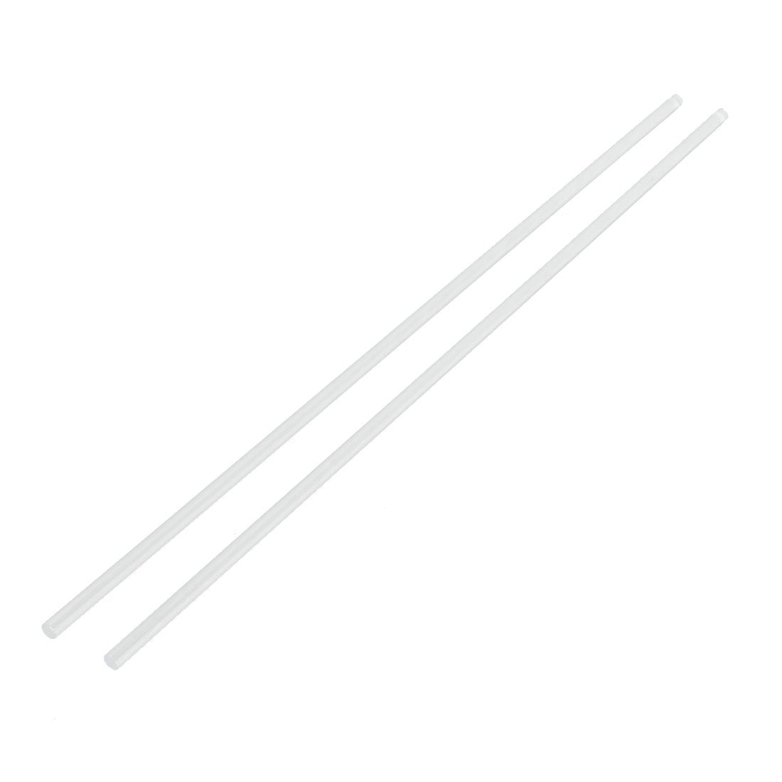 3mmx250mm Round Shape Solid Acrylic Rod PMMA Extruded Bar Clear 2pcs