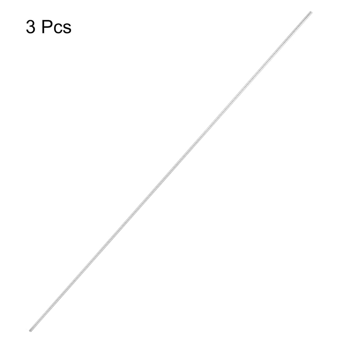 4mmx250mm 304 Stainless Steel Solid Round Rod for DIY Crafts - 9pcs