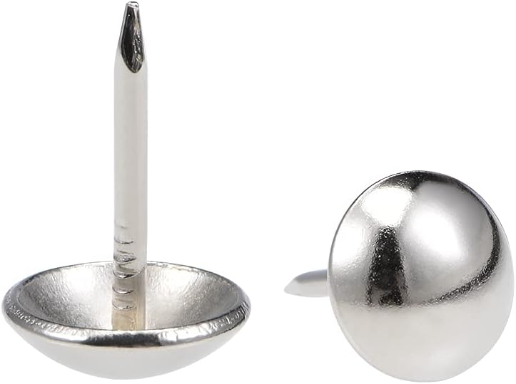 Upholstery Nails Tack 11mm Head Dia Round Thumb Push Pins for Furniture Sofa Headboards, 25 Pcs