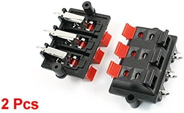 2PCS Tryckfri Design Rektangulär Ljudterminalskiva 6 Positioner