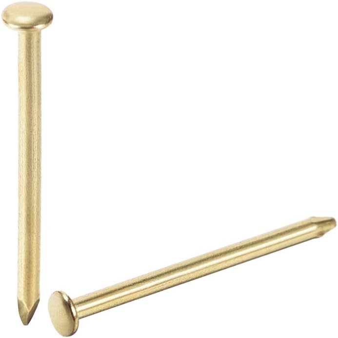 Small Tiny Hardware Nails Iron 1.2X19mm(DxL) for DIY Decorative Wooden Boxes Accessories Gold Tone 200pcs