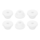 6Pcs Rubber Grommets 18mm Drill Hole, 9mm ID Hole Top Hat Grommet White Silicone Rubber Hole Plug Gasket for Wiring, Automotive