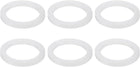 6 Pcs Solid Silicone Flat Washer DN20 2-19/32" OD x 2" ID x 1/4" Thickness Large Washers O Ring Sealing Gaskets, Industrial Flat Rubber Spacer, White