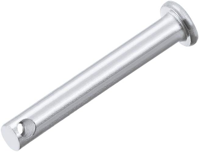 Single Hole Clevis Pins - 5mm X 40mm Flat Head Zinc-Plating Solid Steel Link Hinge Pin 30Pcs
