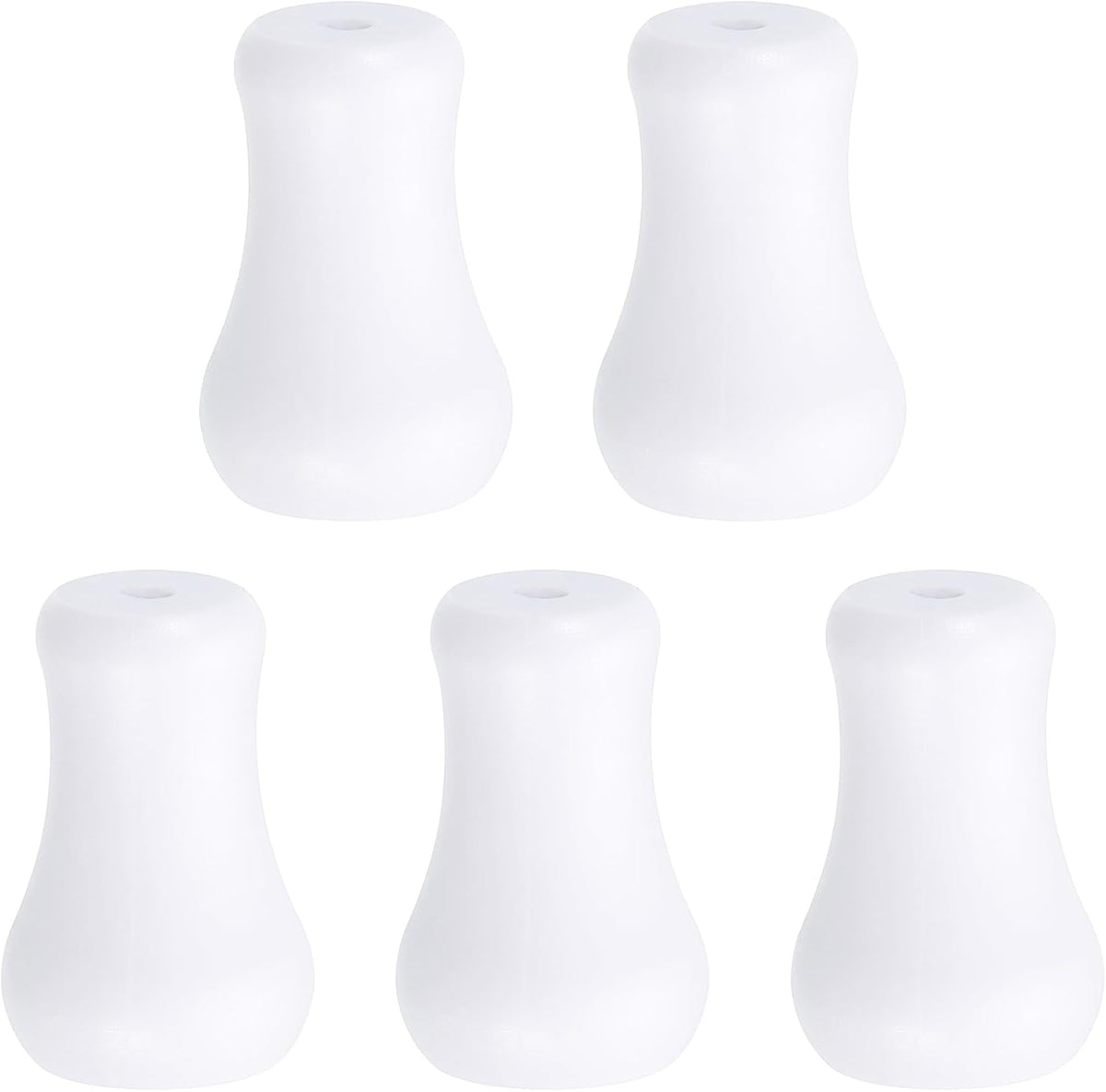 Cord Knobs, White Plastic Cord Tassel Drops Pull End Pendant for Window Blinds Shade Curtain Craft, 1x0.6 5Pcs
