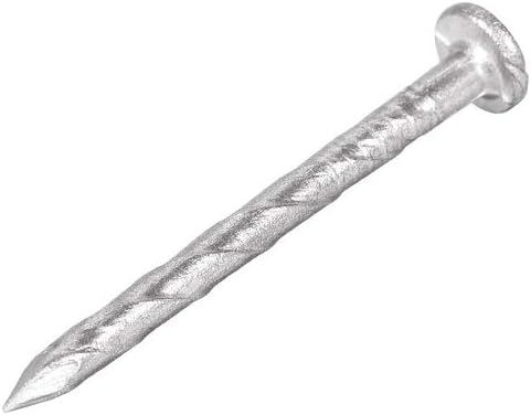 Spiral Deck Nails Stainless Steel Nail Spiral Shank 27mmx2mm(LxD), 100 Pcs