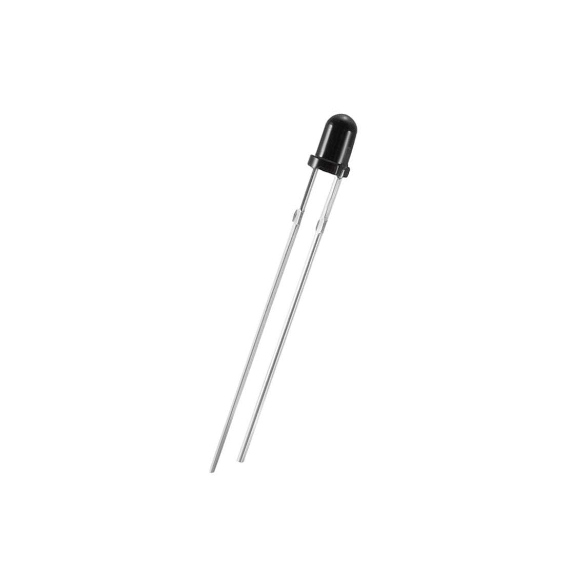 10pcs Photosensitive Diode Photodiodes Light Sensitive Sensors,3mm Black Round Head Receiver Diode