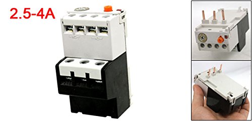 Configuração de Range Trifásico 2NO 2NC Relé de Sobrecarga Termal, 2.5 Amp - 4 Amp