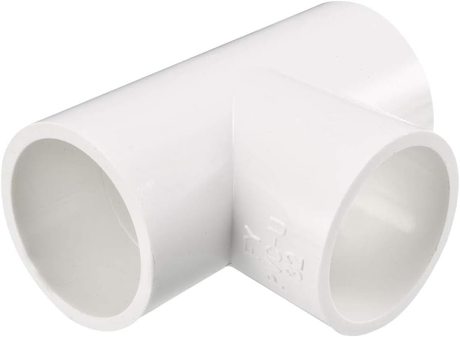 32mm Slip Tee PVC Pipe Fitting T-Shaped Coupling Connector 2 Pcs