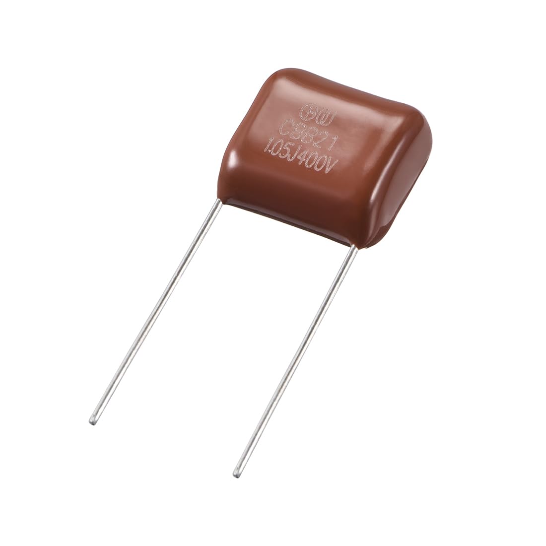 CBB21 Metallized Polypropylene Film Capacitors 400V 1uF for Electric Circuits Energy Saving Lamps Pack of 100
