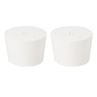 2Pcs Solid Rubber Stoppers, White 9# Tapered Lab Plugs Lab Seal Tube Stopper Plug for Industry and Laboratories, 46x38x30mm