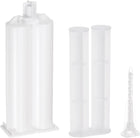 Epoxy Gun Adhesive Cartridge, Plastic Resin Mixer Dual Glue Cartridge with Push Rod and Mixing Tube for 50ml/1.7oz 1:1 AB Glue Adhesive Gun