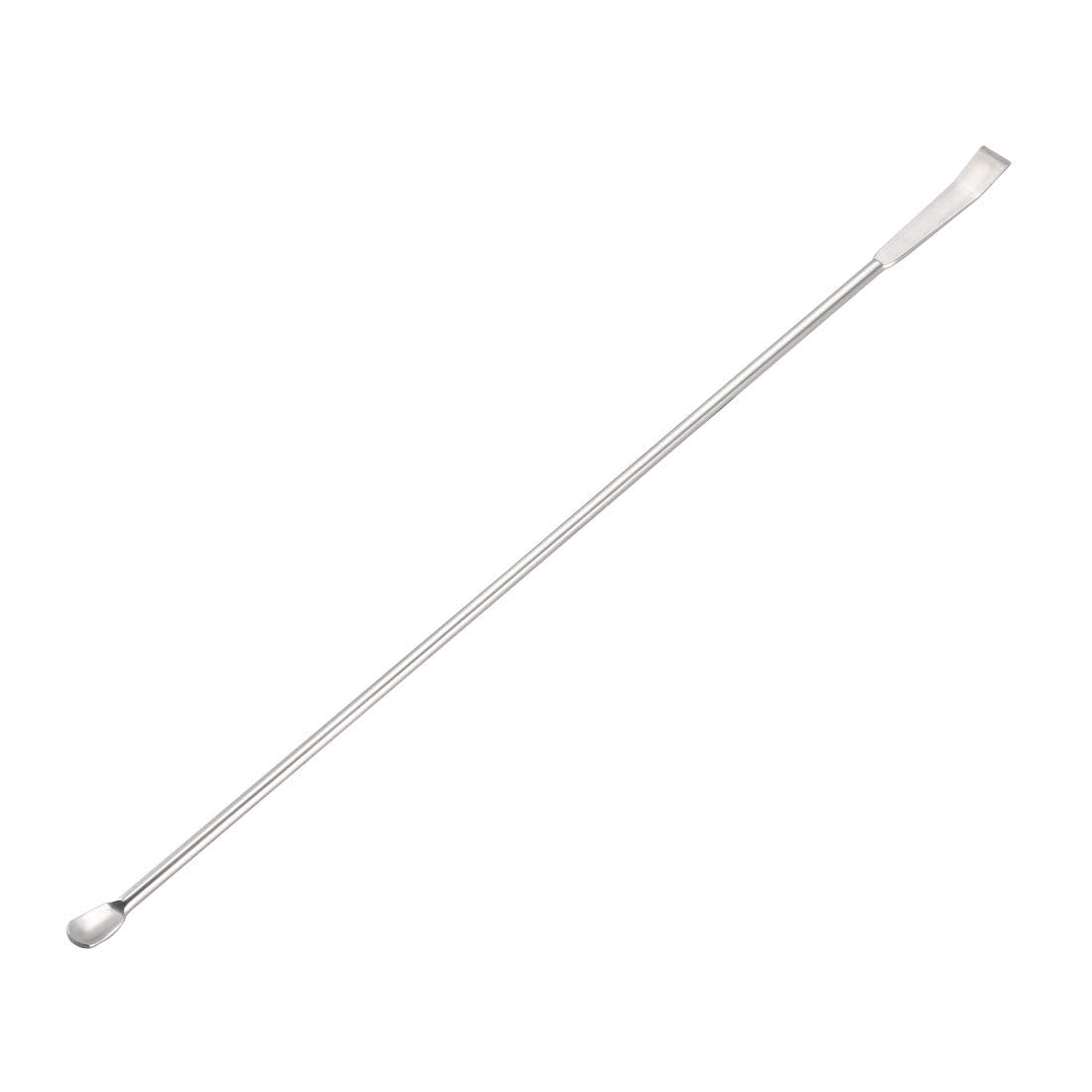 Micro Lab Sampling Reagent Spoon 304 Stainless Steel 2 in 1 Double Head Laboratory Mixing Spatula 220mm 5Pcs