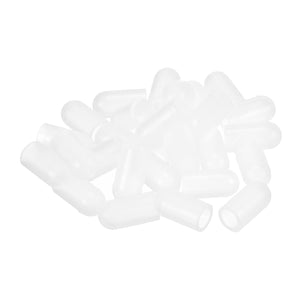 28Pcs Kancing End Silikon, 6.5mm(1/4") ID 13mm(1/2") Tinggi Bola Karet Elastis Protektor Garis Baling Bantuan Kancing untuk Tubesi Logam Rod Baling, Klar