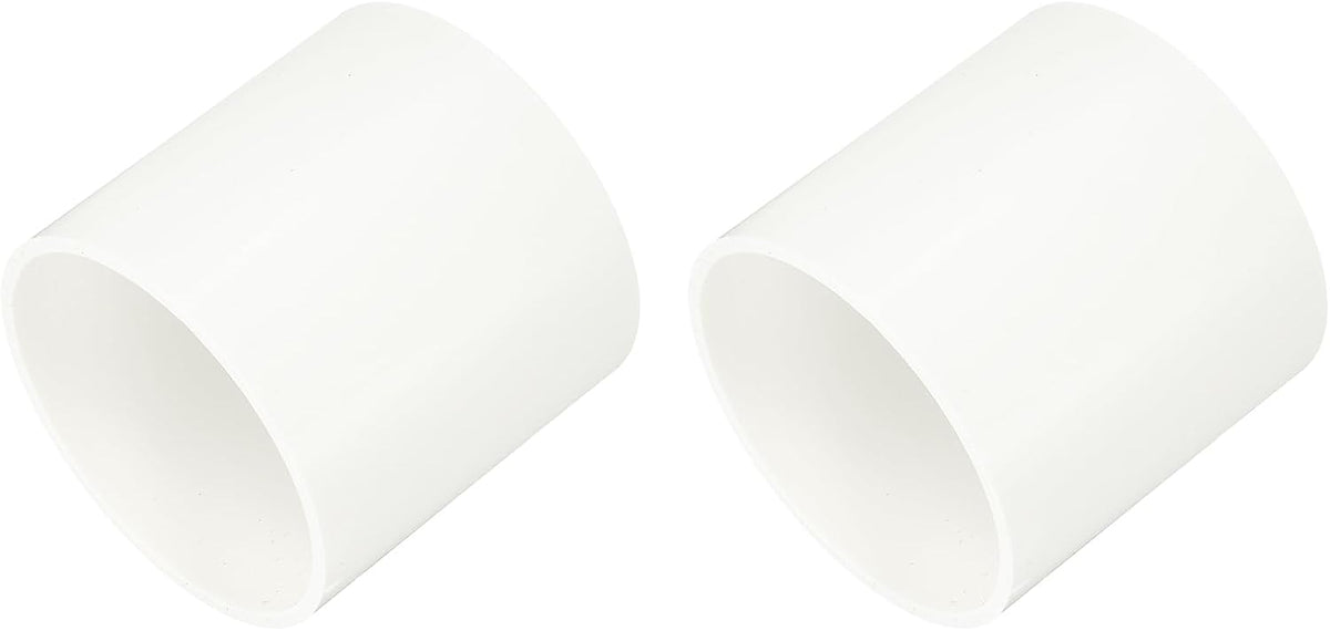 2-1/2" PVC Pipe Coupling Adapter, 2 Pcs Pipe Fittings Slip Socket Connectors for DIY PVC Shelf Garden Support Structure Storage Shelf, White