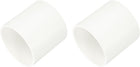 2-1/2" PVC Pipe Coupling Adapter, 2 Pcs Pipe Fittings Slip Socket Connectors for DIY PVC Shelf Garden Support Structure Storage Shelf, White