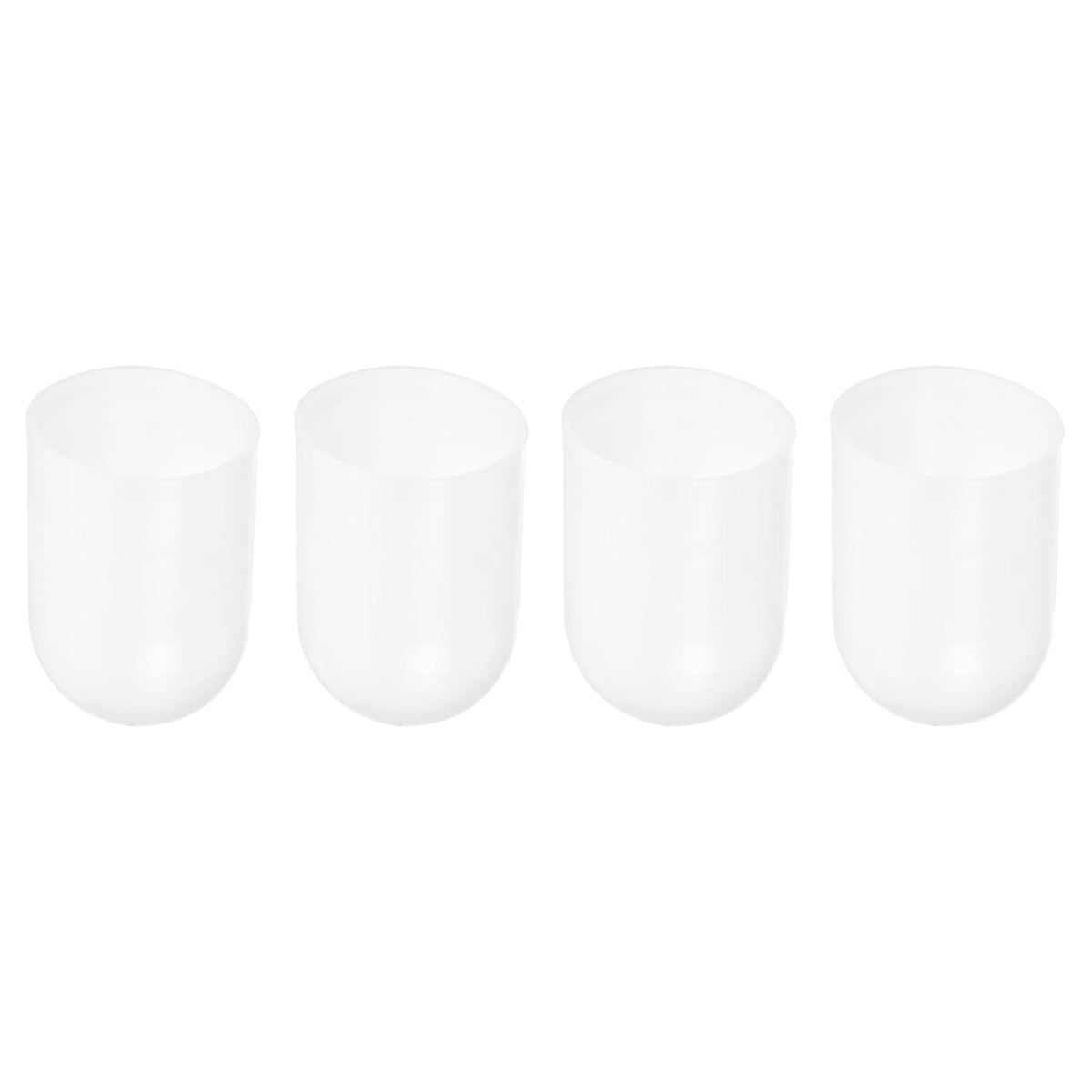 4Pcs Silicone End Caps, 50mm(1-31/32") ID 51mm(2") Height Round Rubber Elastic Screw Thread Protectors Soft Flexible Screw Bolt Covers Caps for Metal Tube Rod Bolt, Clear