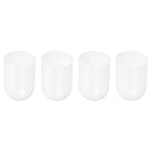 4Pcs Silicone End Caps, 50mm(1-31/32") ID 51mm(2") Height Round Rubber Elastic Screw Thread Protectors Soft Flexible Screw Bolt Covers Caps for Metal Tube Rod Bolt, Clear