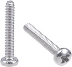 M2.5x16mm Machine Screws Pan Phillips Cross Head Screw 304 Stainless Steel Fasteners Bolts 100Pcs