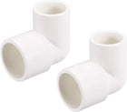 PVC Pipe Fitting 90 Degree Elbow Schedule 40 White 20mm X 25mm Socket 5pcs